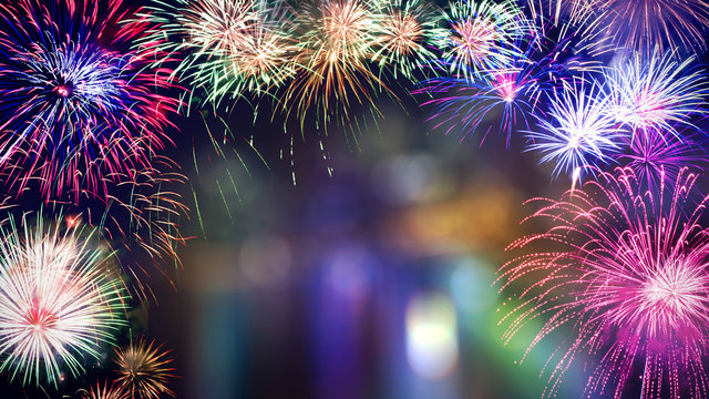 Colorful firework background 1