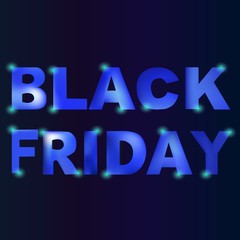 Black Friday slace. Vector template. Black friday sale banner