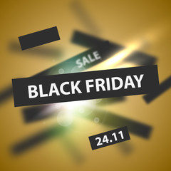 Black Friday modern abstract background. Sale banner. Vector illustration