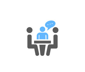 People communication or meeting icon 