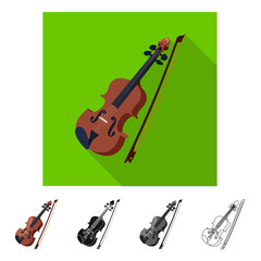 Isolated object of music and tune symbol. Collection of music and tool stock vector illustration.