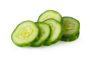 fresh cucumbers isolated on a white background