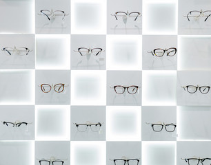 glasses in the shop