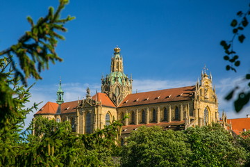 Monumental monastery of Benedictines in Kladruby, Czech Republic, Europe from 12th century standing...