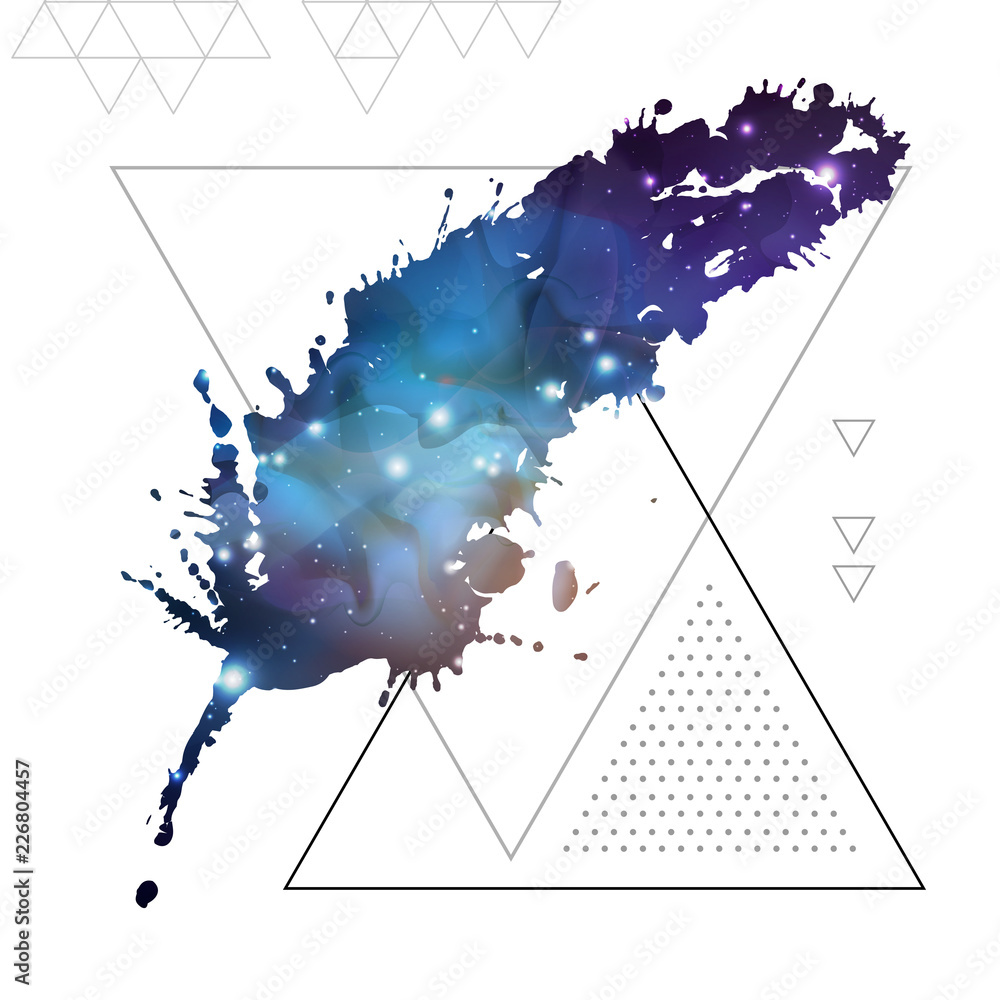 Canvas Prints feather flat vector icon with space background inside