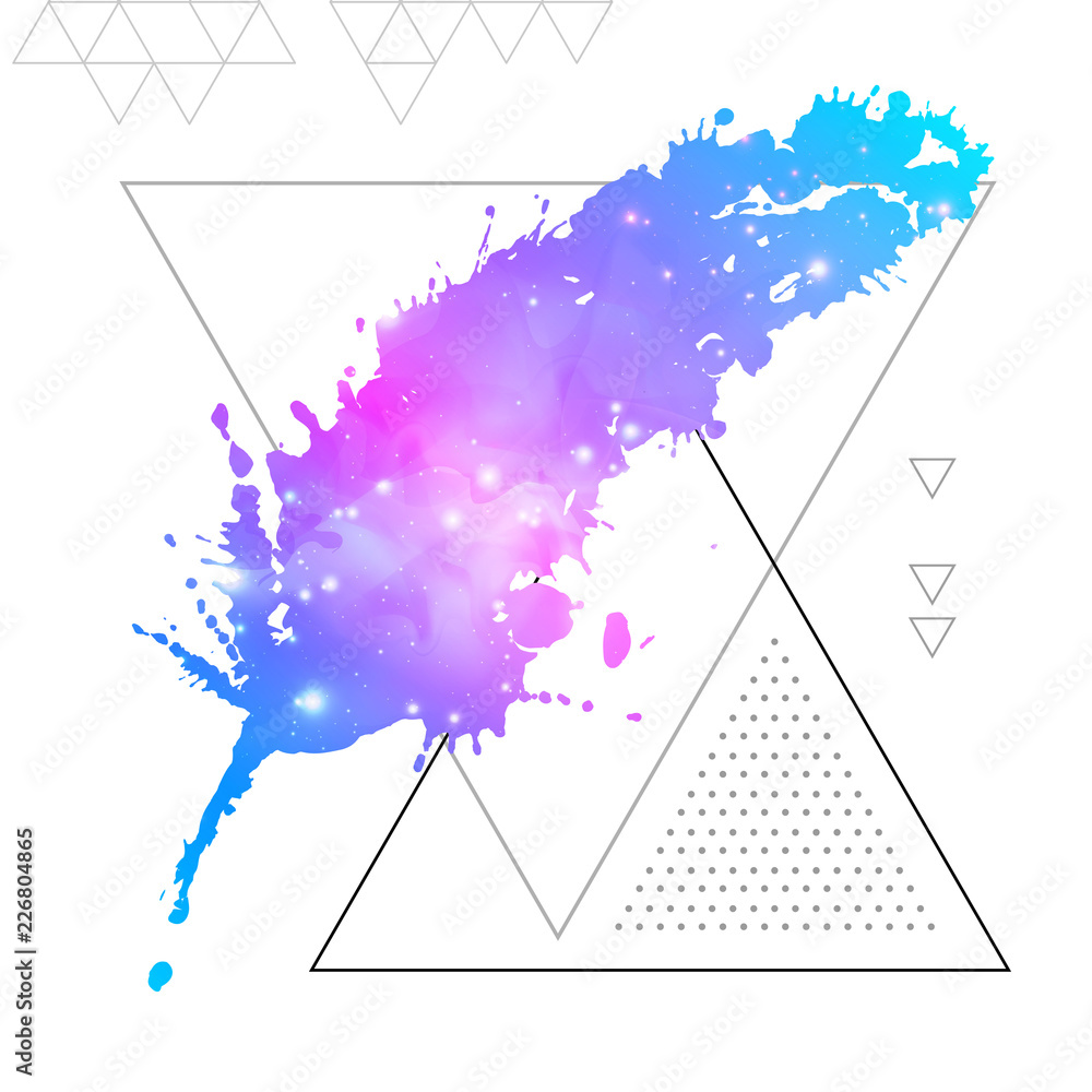 Wall mural feather flat vector icon with space background inside