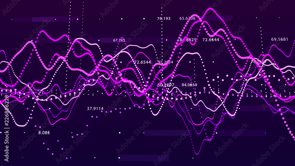Leinwandbilder stock market graph. big data visualization. investment graph concept. 3d rendering.