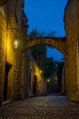  Medieval street in the old town of Rhodes