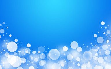 Soft blue sparkle rays lights with bokeh elegant show on stage abstract background. Dust sparks background.