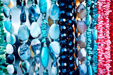 colorful bijouterie background