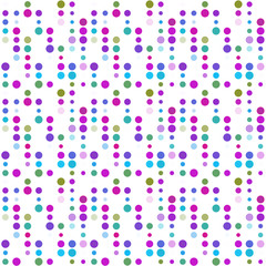 Seamless abstract pattern background with a variety of colored circles.