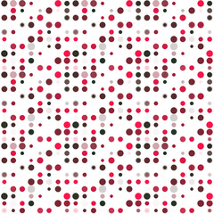 Seamless abstract pattern background with a variety of colored circles.