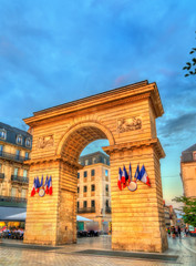 The Guillaume Gate at sunset in Dijon, France