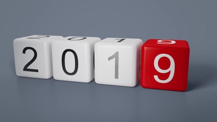 new year 2019 with some dice