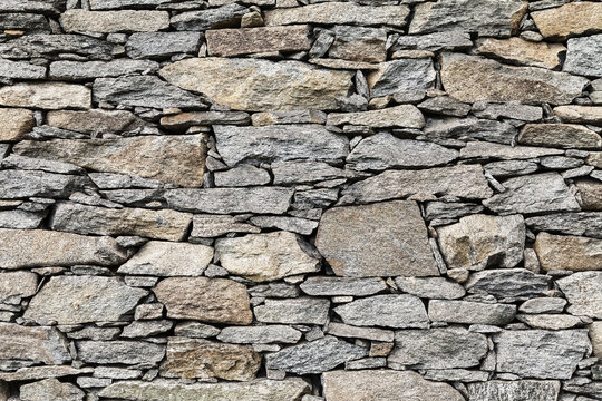 Granite stone wall