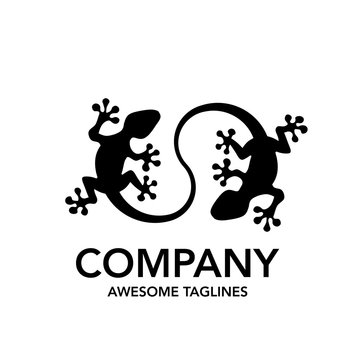 creative Lizard connect logo and symbols template vector 