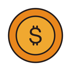Fototapeta premium Coin money symbol