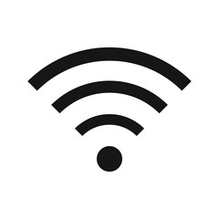 Wireless and wifi icon or wi-fi icon sign for remote internet access, Podcast vector symbol, vector illustration