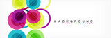 Abstract colorful geometric composition - multicolored circle background