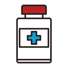 Medicine bottle with pills