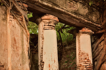 part of old building pillar