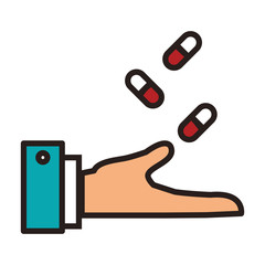 Hand with pills