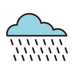Rainy cloud weather symbol