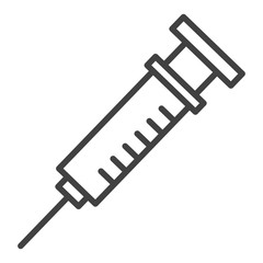 Medical syringe symbol