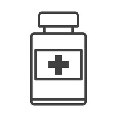 Obraz premium Medicine bottle with pills