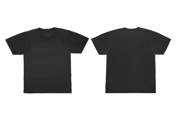 Isolated  Blank Blue  Front and Back T-Shirt Template For Mock-Up Graphic - obrazy, fototapety, plakaty