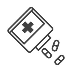 Obraz premium Medicine bottle with pills