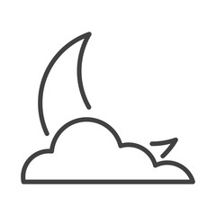 Moon and cloud symbol