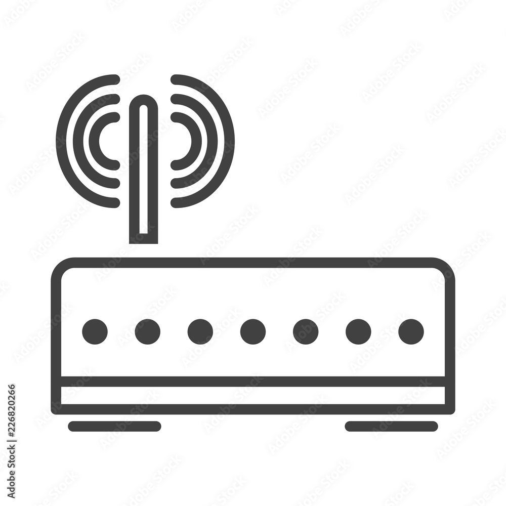 Poster wifi router symbol