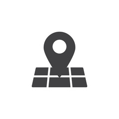 Map pin location vector icon. filled flat sign for mobile concept and web design. Map pointer simple solid icon. Symbol, logo illustration. Pixel perfect vector graphics