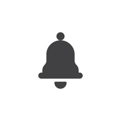 Notification bell vector icon. filled flat sign for mobile concept and web design. The Bell simple solid icon. Symbol, logo illustration. Pixel perfect vector graphics