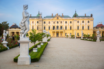 Beautiful architecture of the Branicki Palace in Bialystok, Poland
