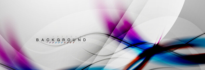 Smooth flowing wave motion concept background