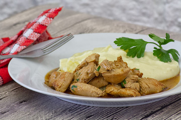 sauté de porc et purée
