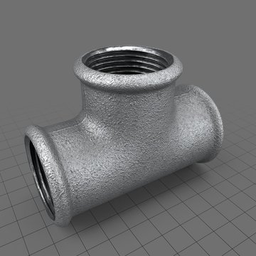 Steel pipe with T joint
