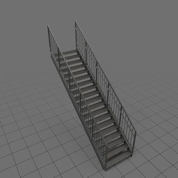 Straight industrial staircase1
