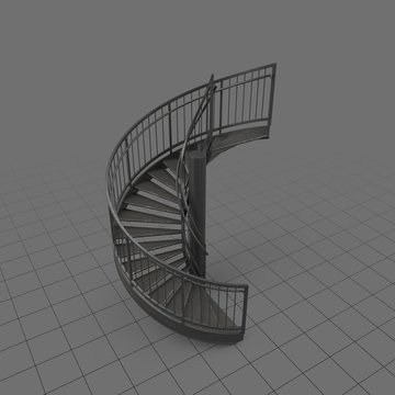 Curved industrial staircase 1