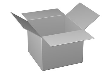 Cardboard box. 3D rendering.
