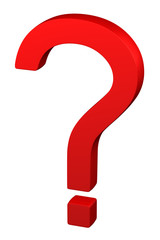 Question mark. 3D rendering.