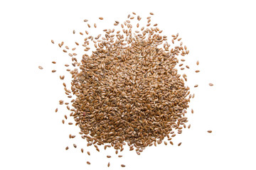 Scattered flax seeds