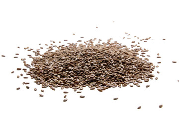 Scattered flax seeds