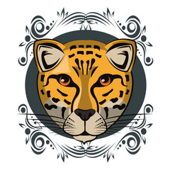 Leopard face cool sketch