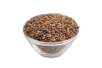 Scattered flax seeds