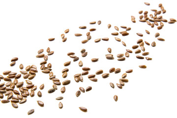 Scattered flax seeds