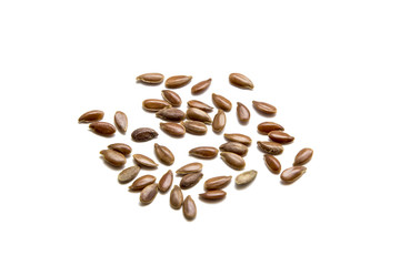 Scattered flax seeds