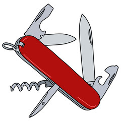 The red swiss army pocket knife - 226829295